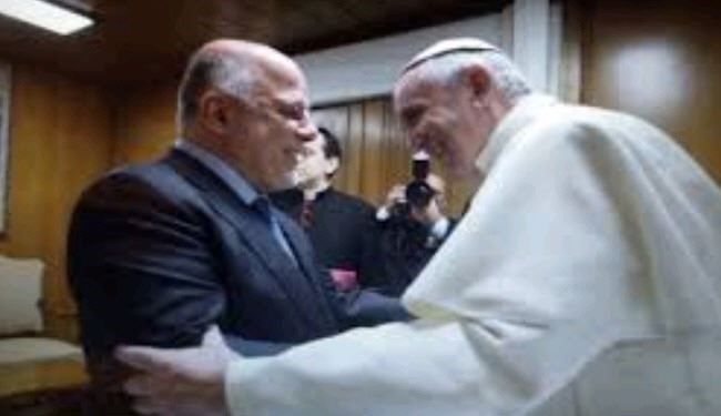 نخست‌وزیر عراق به پاپ چه گفت؟