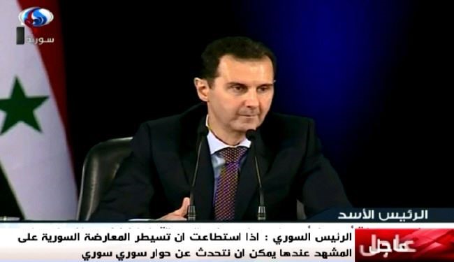 اسد: با شکست تروریست‌ها، غرب پیشنهاد آتش‌بس می‌دهد