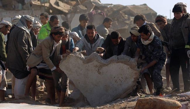 حملۀ جنگنده‌های سعودی به امدادگران یمنی