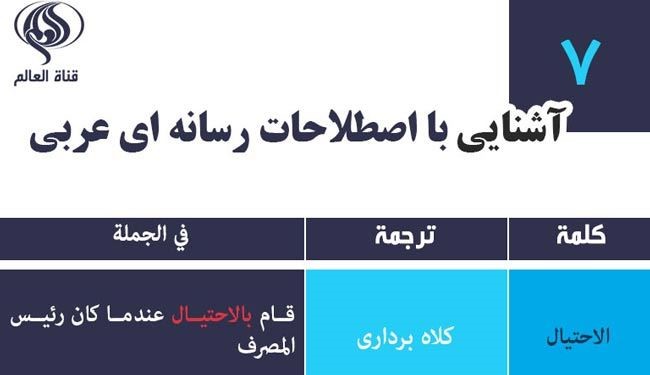 جدیدترین اصطلاحات رسانه‌ای عربی – درس هفتم