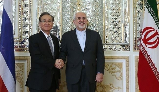 وزيرا خارجية ايران وتايلندا يتباحثان حول تعزيز العلاقات الثنائية