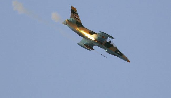 حملۀ نیروی هوایی سوریه به داعش در اطراف حمص