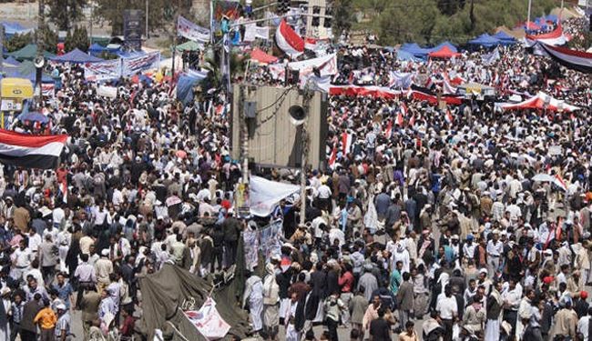 تظاهرات میلیونی یمنیها درسالروز حملات عربستان