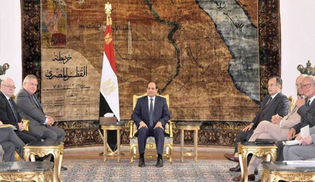 فرشی که مالکیت مصر بر جزایر ادعایی عربستان را تایید می کند