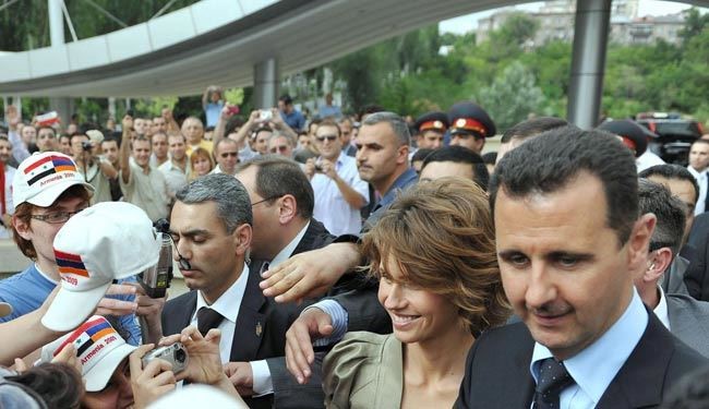 سلفی با بشار اسد و همسرش +عکس