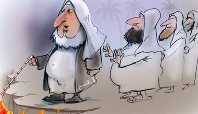 کاریکاتور بی‌سابقۀ روزنامه اماراتی از مفتی عربستان