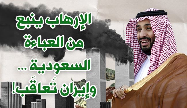 انفوجرافيك.. الارهاب ينبع من العباءة السعودية.. وايران تعاقب!