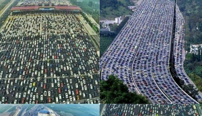 طولانی ترین ترافیک جهان در چین+عکس