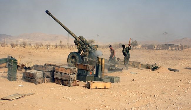 Syrian Military Forces Fighting Daesh Terrorists near Palmyra