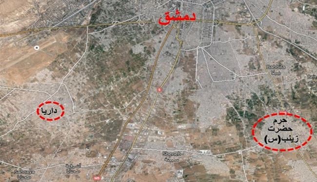 پیشروی ارتش سوریه در شهر داریا
