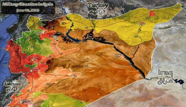 جدیدترین نقشۀ وضعیت میدانی سوریه تا امروز+عکس