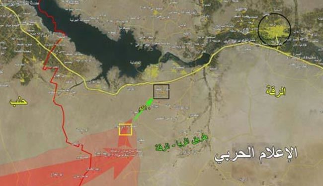 پیشروی ارتش سوریه به‌سوی رقه +نقشه