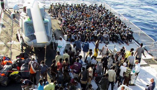 انقاذ اكثر من 3300 مهاجر قبالة ليبيا