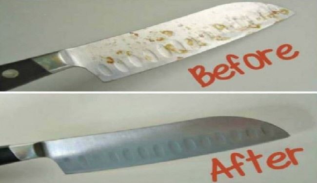 حيلة ناجحة لتنظيف الصدأ عن السكاكين!