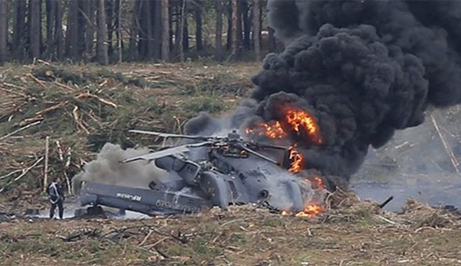 کشته شدن 2 خلبان در حمله به بالگرد سعودی +عکس