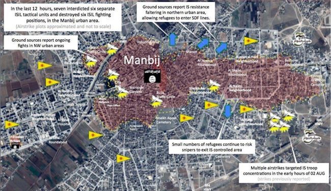 MAP: Only 30% of Manbij on the Hand of Daesh, SDF Offensives Continuous