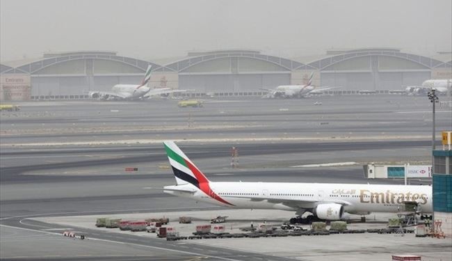 مختل شدن تردد هواپیماها در فرودگاه دبی