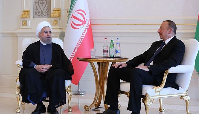 روحاني: العلاقات الایرانیة الاذربیجانیة في حال تطور ونمو