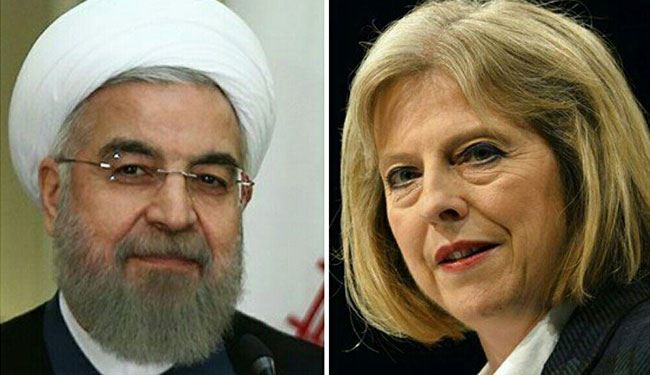 تفاصيل الحوار الهاتفي بين روحاني ورئيسة وزراء بريطانيا