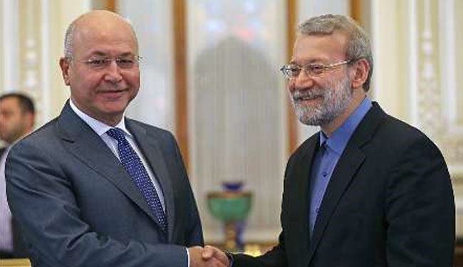 لاریجاني: ایران تدعم الوحدة الوطنیة في العراق