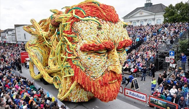 تصاویری از رژه مجسمه های غول پيکر گلی در هلند