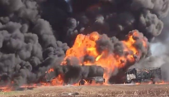 Syrian Army Units Destroy ISIS Oil Tankers in Sweida Province