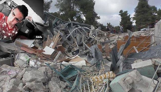 صهیونیستها خانه شهيد فلسطينی رامنفجركردند