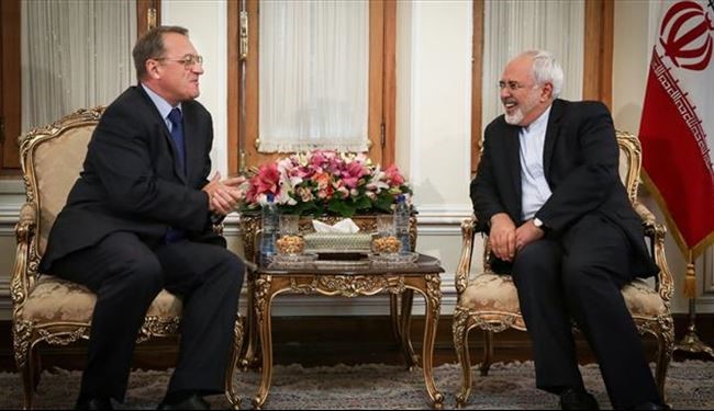 Russia Deputy FM Bogdanov, Iran FM Zarif Discuss Syria, Middle East Issues
