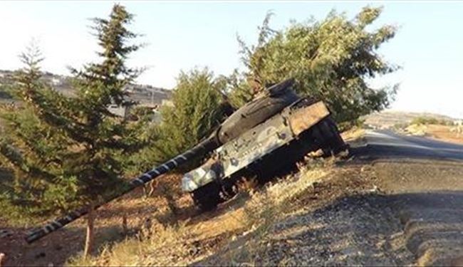 Kurdish Forces Destroy Turkish Army Tank Northern Syria near Aleppo