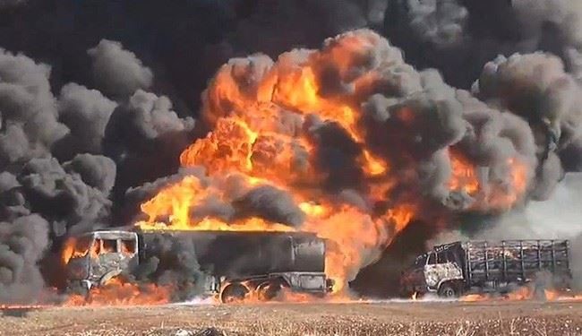 Syrian Army Destroys more ISIS Oil Tankers in Sweida Province