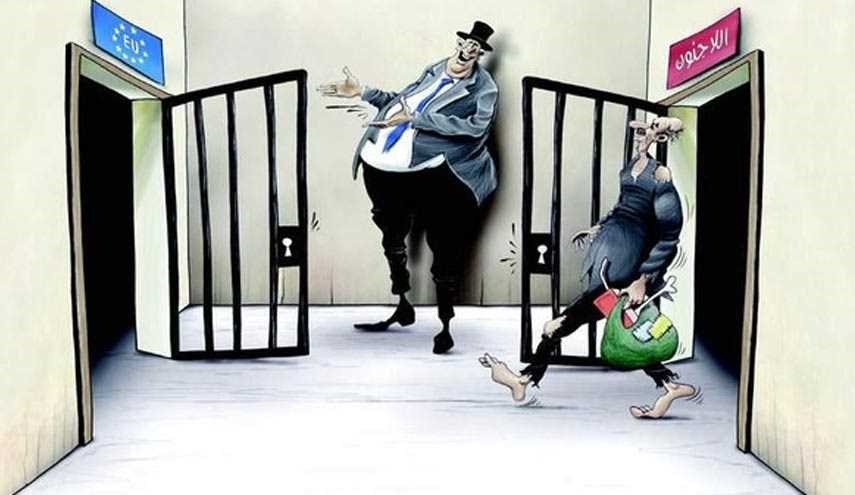 آوارگان در زندان اروپا +کاریکاتور