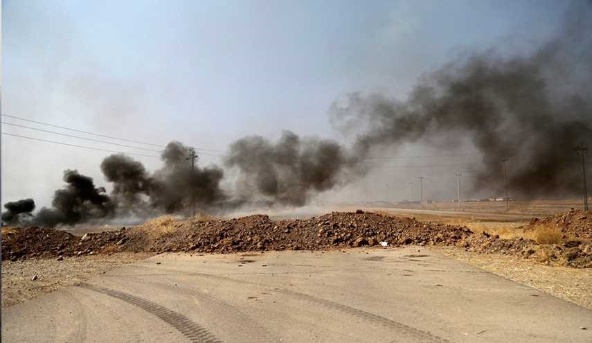 حملۀ ارتش عراق به ده‌ها خودرویِ در حال فرار داعش