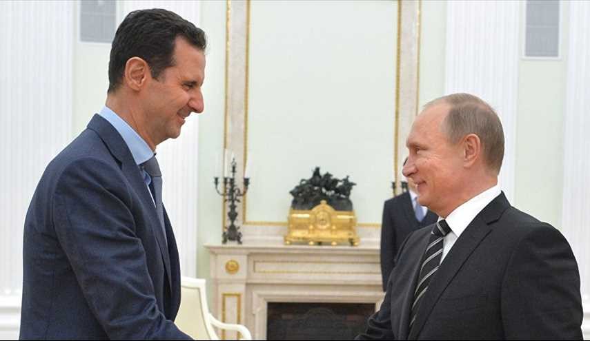 الأسد وبوتين يناقشان حل الازمة السورية ومحاربة الارهاب