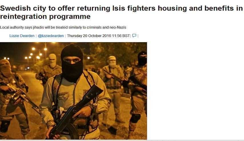 سوئد، میزبان تروریست‌های داعش می‌شود