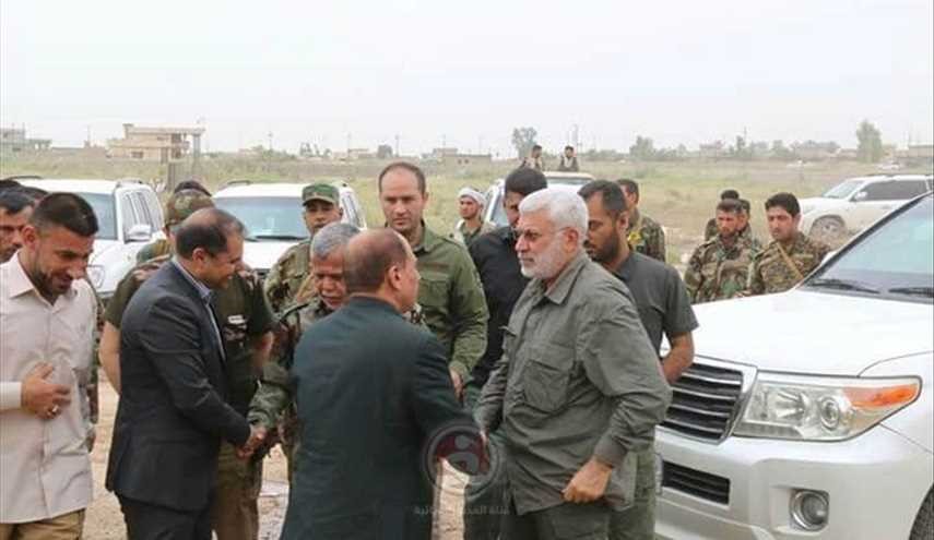 العامري والمهندس في قيادة عمليات نينوى للاطلاع على سير معارك الموصل