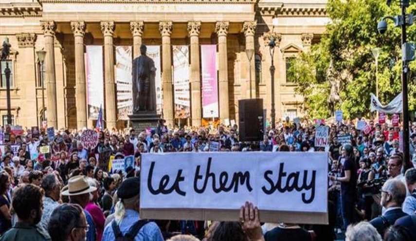 تظاهرة في أستراليا ضد مشروع قانون يمنع منح تأشيرات للاجئين