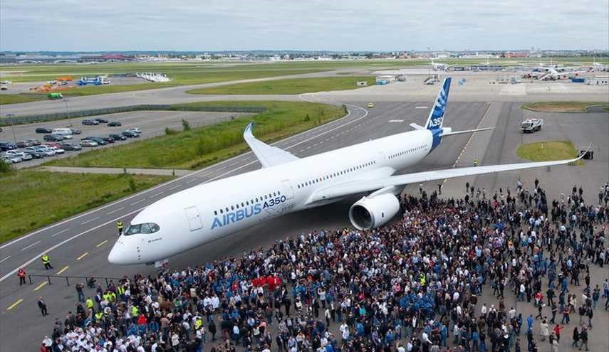 پرواز هواپیمای جدید A350 ایرباس برای نخستین بار