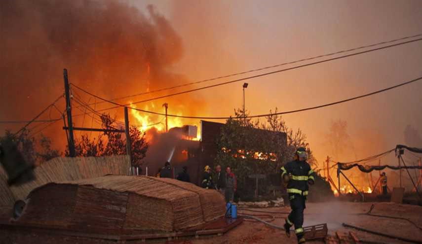 Israeli Settlers Flee As  Wildfires Spread in West Bank