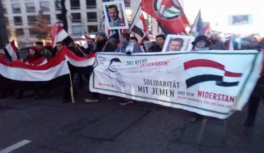 بالصور.. مسيرة احتجاجية في برلين تنديدا بالعدوان على اليمن وسوريا