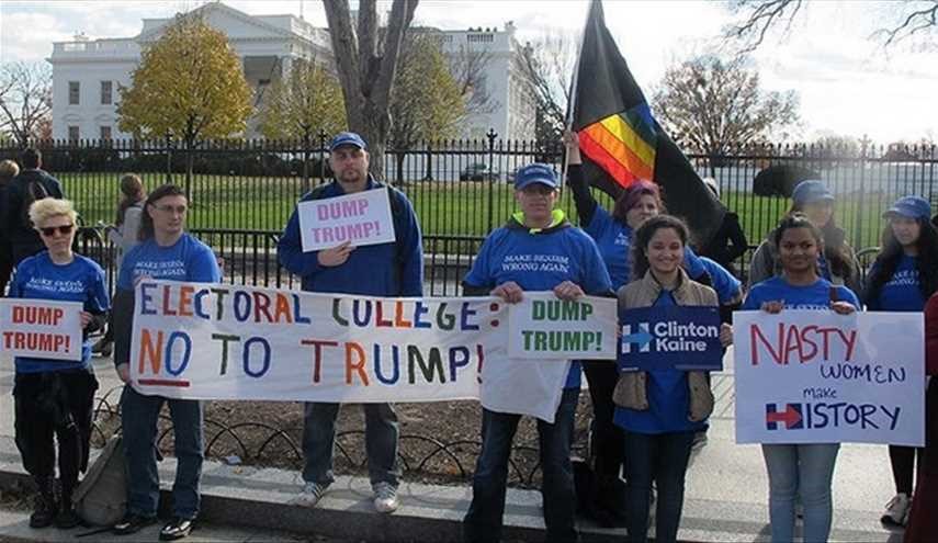 تصاویر؛ تجمع مخالفان ترامپ مقابل کاخ سفید
