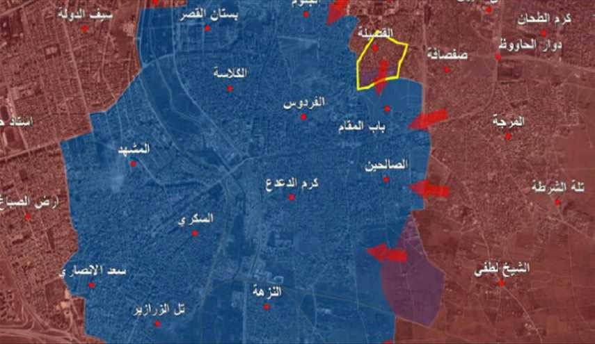 تازه‌ترین نقشه از وضعیت شرق حلب
