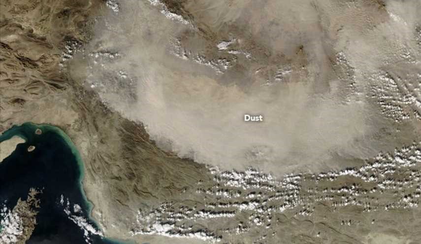 عکس ناسا از گرد و غبار جنوب شرق ایران