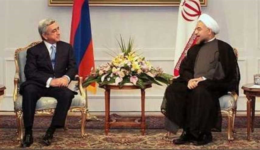 استقبال رسمی رییس جمهوری ارمنستان از روحانی