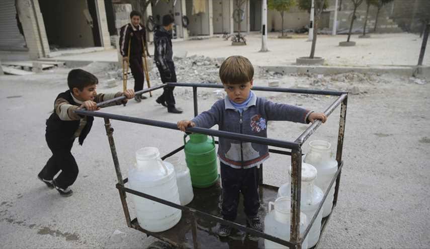 تروریست ها آب دمشق را آلوده کردند؛ آب شهر قطع شد