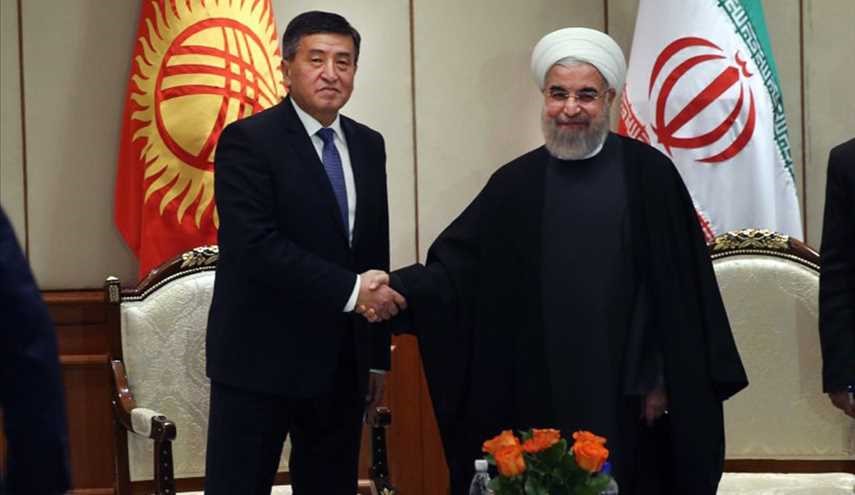 President Rouhani, Kyrgyz PM confer in Bishkek