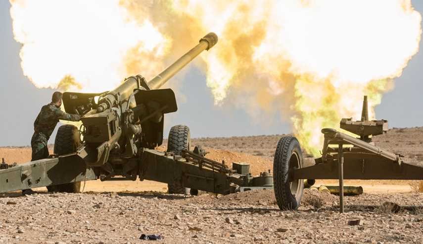آتش سنگین ارتش سوریه علیه مواضع داعش در شرق و مرکز این کشور