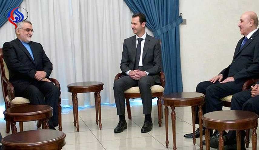 الرئيس الاسد يلتقي بروجردي في دمشق