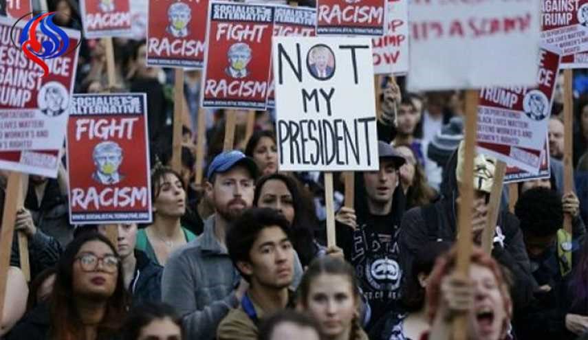 تظاهرات هزاران نفری در واشنگتن برای اخلال در تحلیف ترامپ
