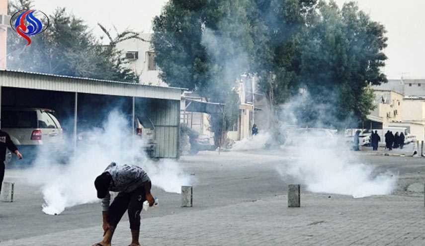 تصاویر؛ هجوم مزدوران آل‌خلیفه به معترضان بحرینی