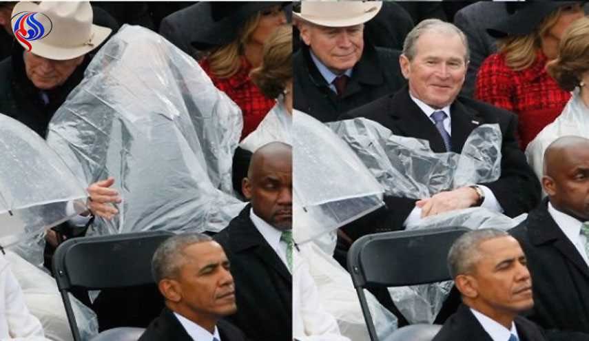 صور: حاول أن تفهم ما الذي فعله بوش في حفل تنصيب ترامب!